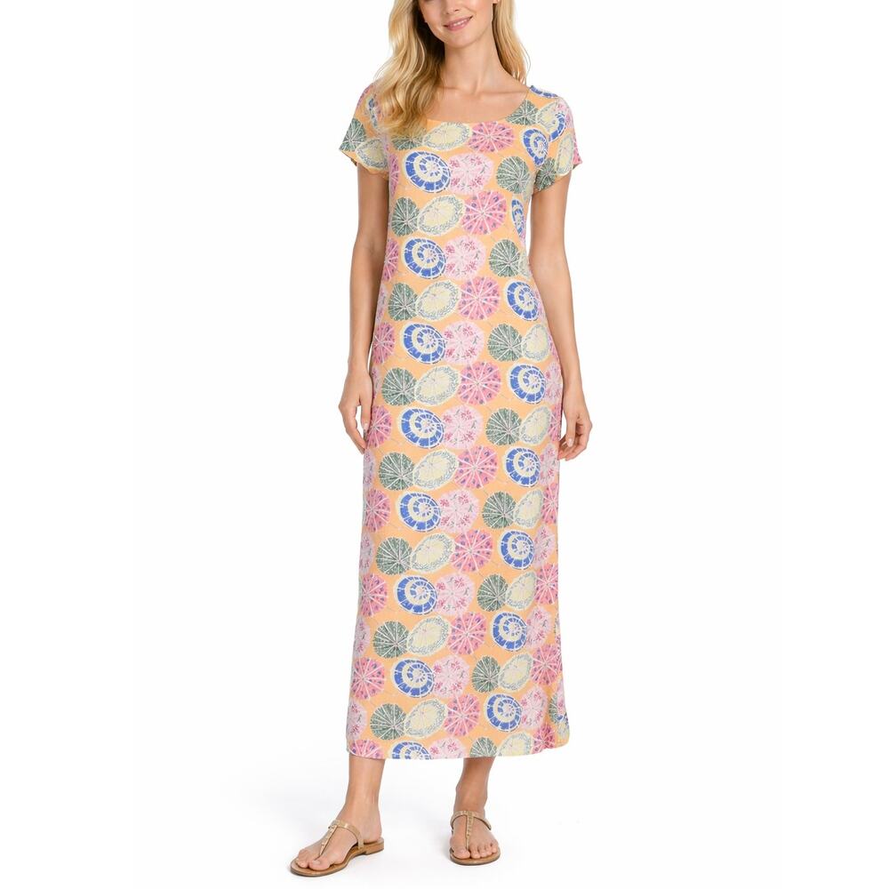Weekend Traffic Vintage Beach Umbrella Maxi Dress Size S